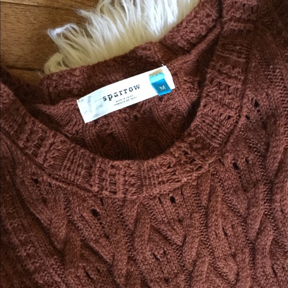 Sparrow Anthropologie Rust Midi Sweater Dress - Picture 4 of 5